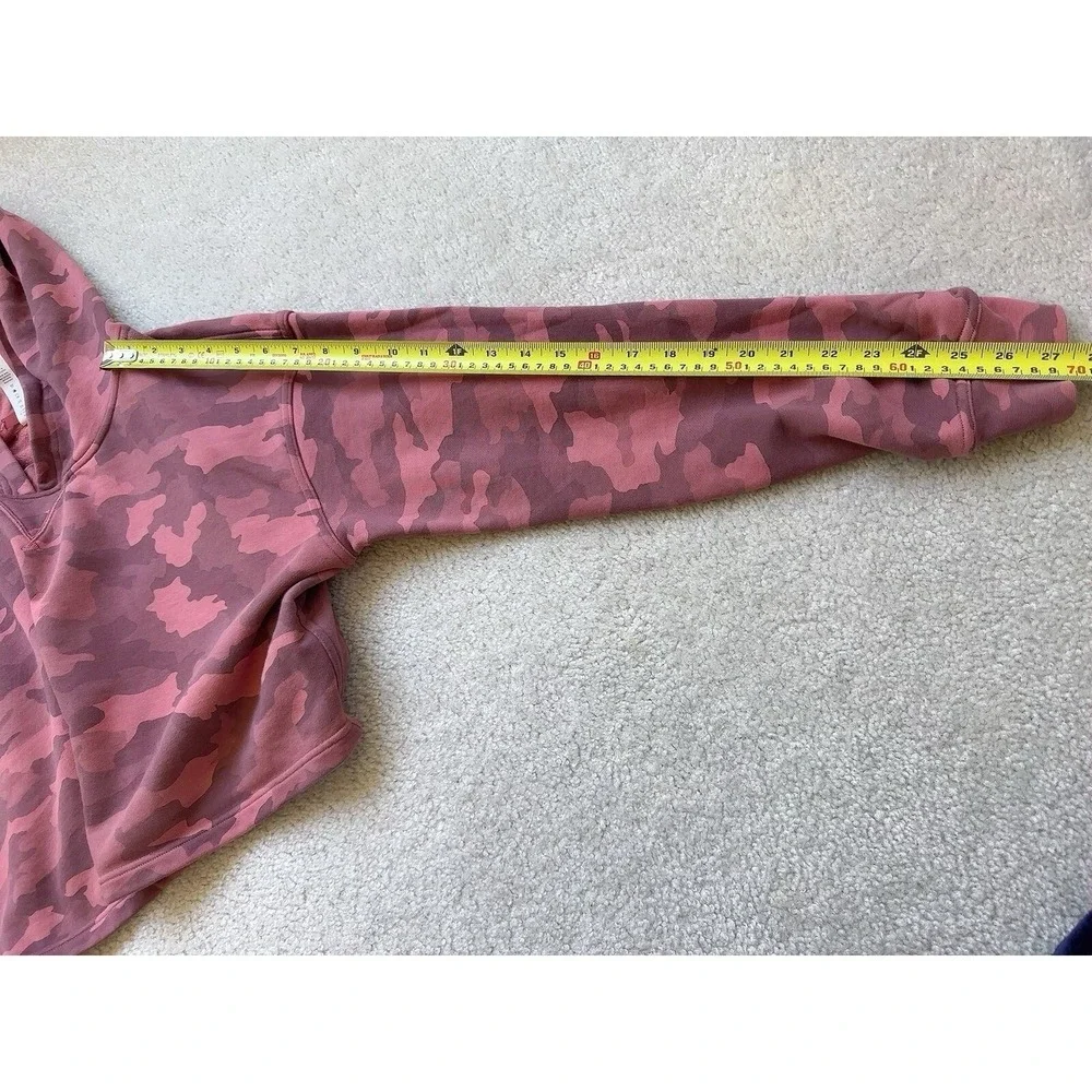 Lululemon All Yours Cropped Hoodie Heritage 365 Camo Brier Rose Multi Size 14